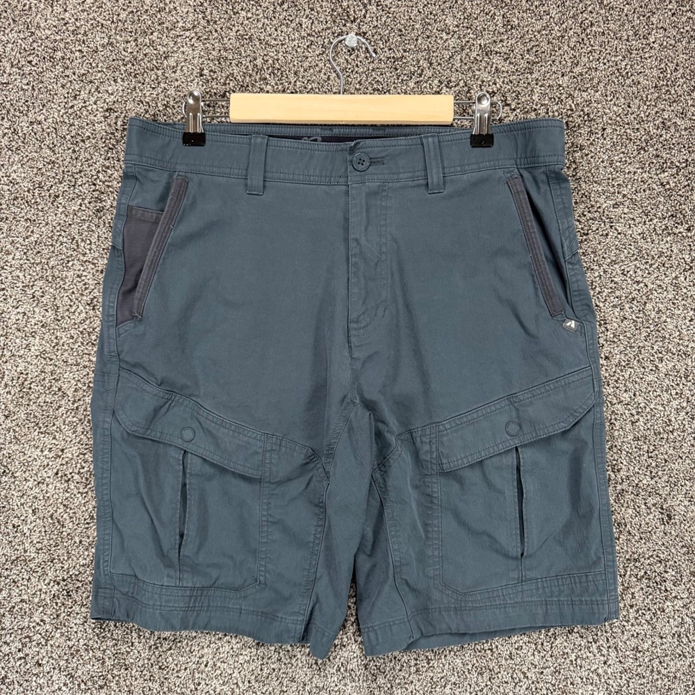 Eddie Bauer First Ascent‎ Guide Day Off Cargo Shorts Mens 33/9 Blue Hiking